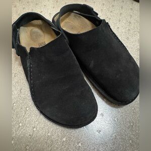 Birkenstock Unisex  Black Suede Sandals